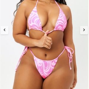 Tia String Satin Bikini Top and Bottom - FRANKIE'S BIKINIS